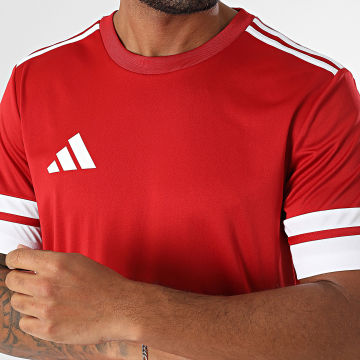 Adidas Sportswear - Tee Shirt A Bandes SQUA25 Jersey JE2601 Rouge Blanc