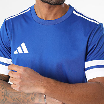 Adidas Sportswear - Tee Shirt A Bandes SQUA25 Jersey JG5826 Bleu Roi Blanc