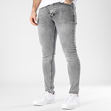 Classic Series - Vaqueros pitillo gris jaspeado