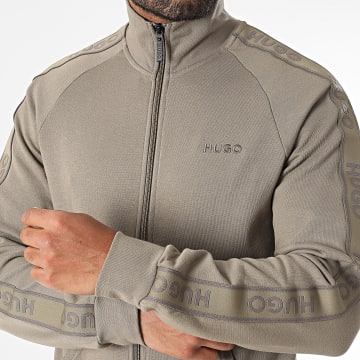 HUGO - Sudadera con cremallera Liam Stripe 50540933 Taupe