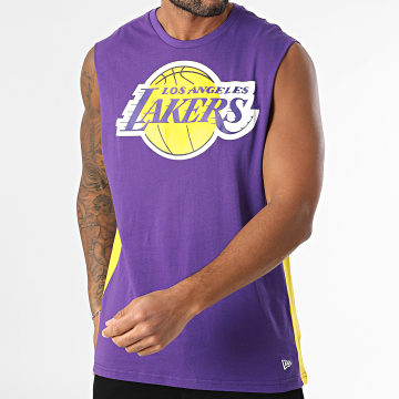 New Era - Los Angeles Lakers camiseta de tirantes 60596406 Purple Yellow White