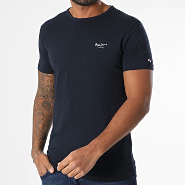 Pepe Jeans - T-Shirt Slim Original Basic PM508212 Marineblau