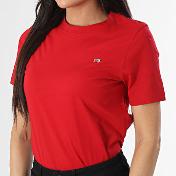 Tommy Hilfiger - Tee Shirt Femme Contrast 5522 Rouge
