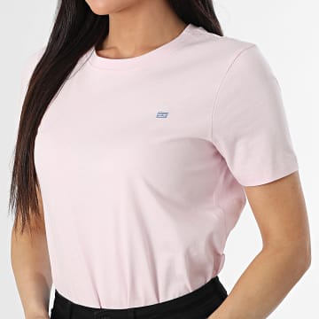 Tommy Hilfiger - Maglietta da donna a contrasto 5522 Rosa chiaro