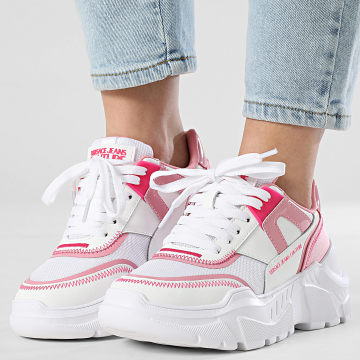 Versace Jeans Couture - Fondo Speedtrack 78VA3SC4-ZPB05 Bianco Rosa Scarpe da ginnastica da donna