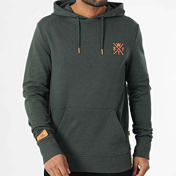 Watts - Sudadera Sprays Verde Oscuro Naranja