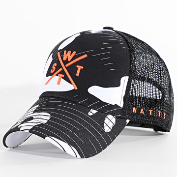 Watts - Trucker Tribe Cap Negro Blanco Camuflaje