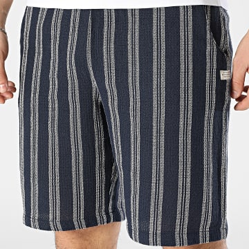 Blend - Short Ajouré A Rayures 20717971 Bleu Marine Beige