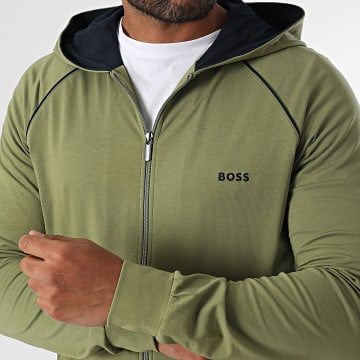 BOSS - Sudadera con capucha y cremallera Mix And Match 50515313 Verde claro