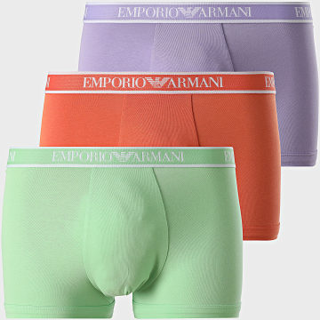 Emporio Armani - Juego De 3 Boxers EM000259-AF10779 Morado Verde Naranja