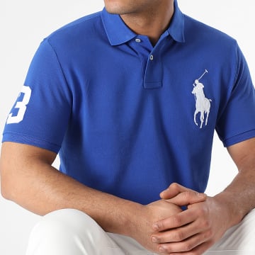 Polo Ralph Lauren - Polo Manches Courtes Custom Slim Fit Original Player Bleu Roi