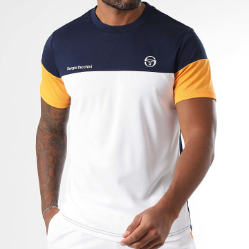 Sergio Tacchini - Tee Shirt Prave 40845 Blanc Bleu Marine
