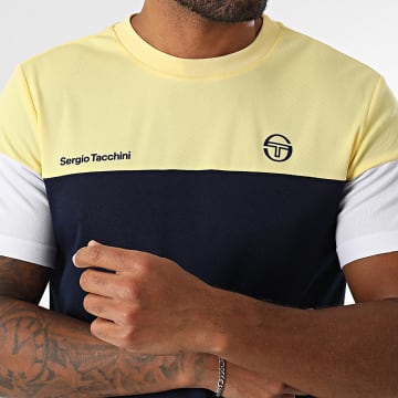 Sergio Tacchini - Tee Shirt Prave 40845 Jaune Bleu Marine