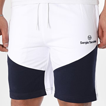Sergio Tacchini - Short Jogging Giardino 41007 Blanc Bleu Marine