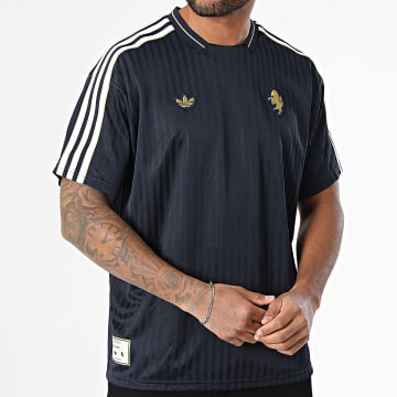 Adidas Originals - Juventus Gestreept T-shirt JF0458 Marine Wit Goud