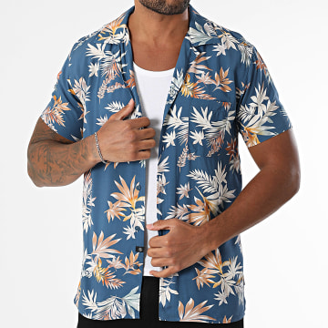 Classic Series - Chemise Manches Courtes Rammie 20-435 Bleu Marine Floral