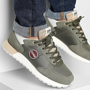 Colmar - Travis Authentic 063 Militair Groen Beige Lichtgrijs Sneakers