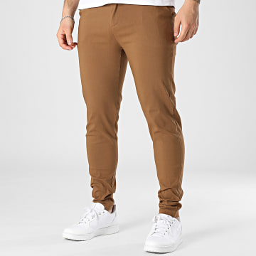 Frilivin - Pantaloni chino marroni