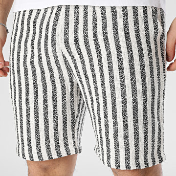 Frilivin - Short Jogging A Rayures Beige Noir