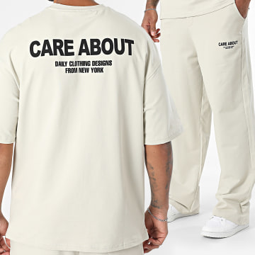 Ikao - Ensemble Tee Shirt Oversize Et Pantalon Jogging 573 Beige
