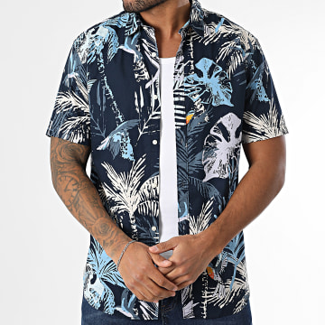 Jack And Jones - Chemise Manches Courtes Hawaii Bleu Marine