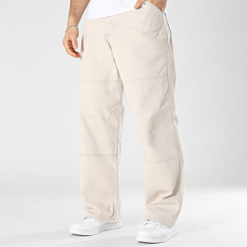 Jack And Jones - Vaqueros anchos Owen en contraste beige