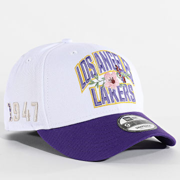 New Era - Casquette NBA Wordmark 9Fifty LA Lakers 60595271 Blanc Violet