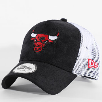New Era - Gorra Chicago Bulls Trucker Tonal Check 60595264 Negro Blanco