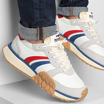 Palladium - Zapatillas Troop Runner Flame 74487 Blanco Chili Azul