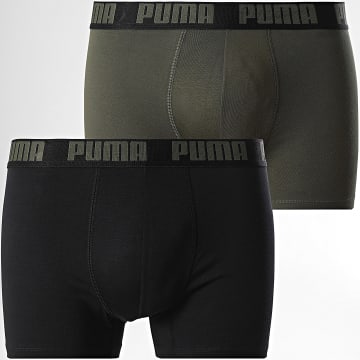 Puma - 2er-Pack Boxershorts 701226387 Khaki Grün Schwarz