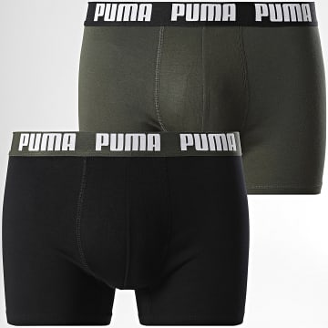 Puma - Set di 2 boxer 701226387 Verde Khaki Nero