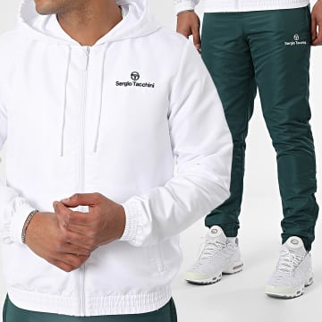Sergio Tacchini - Ensemble De Survetement Carson 40849 Blanc Vert Foncé