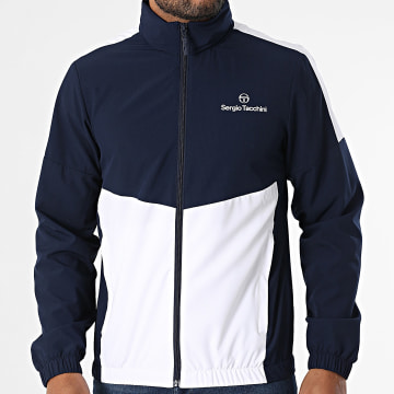 Sergio Tacchini - Veste Zippée Capuche Giardino 41009 Bleu Marine Blanc