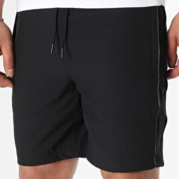 Sergio Tacchini - Short Jogging A Bandes Deriva 41017 Noir
