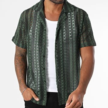 Frilivin - Surchemise Manches Courtes Vert Noir