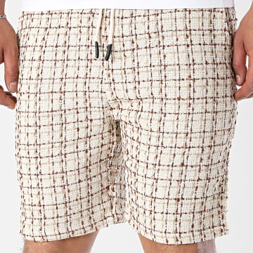 Frilivin - Short Tweed 387 Beige Bordeaux Camel