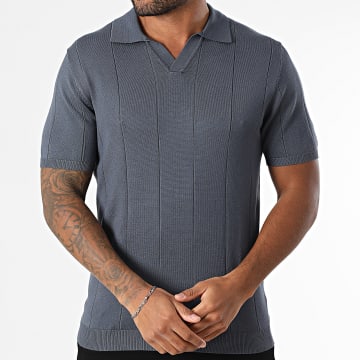 Frilivin - Polo Manches Courtes Bleu Ardoise