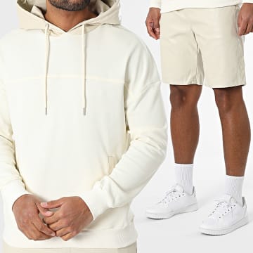 Frilivin - Ensemble Sweat Capuche Et Short 766 Beige Clair