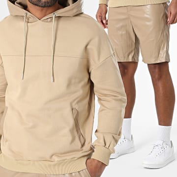 Frilivin - Ensemble Sweat Capuche Et Short 766 Beige