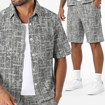 Frilivin - Conjunto Sobretón Manga Corta Y Shorts Gris