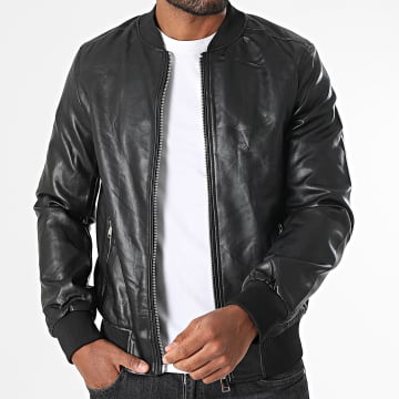 Frilivin - Chaqueta negra con cremallera
