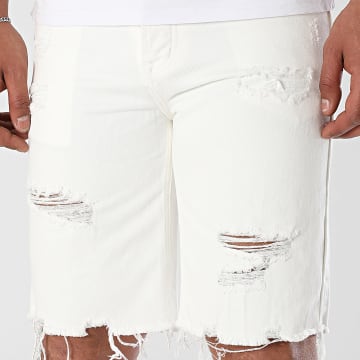 Frilivin - Short Jean 425 Blanc