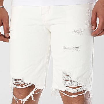Frilivin - Short Jean Destroy 381 Blanc