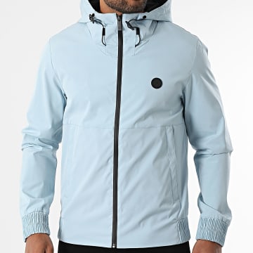Kymaxx - Veste Zippée Capuche Bleu Clair