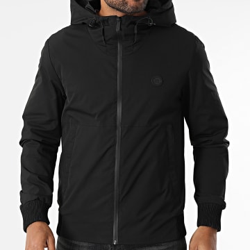 Kymaxx - Giacca nera con cappuccio e zip