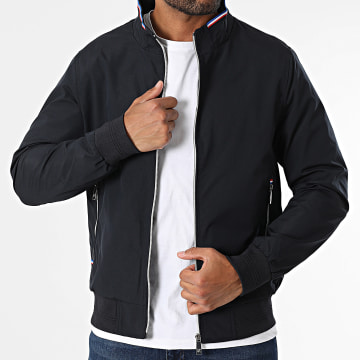 Kymaxx - Veste Zippée Bleu Marine