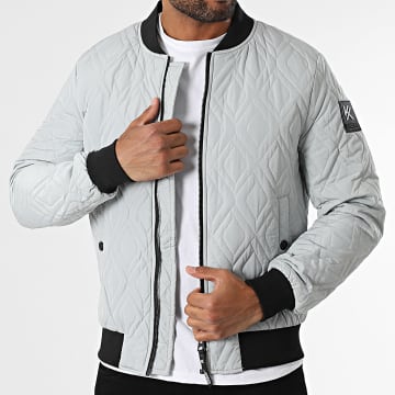 Kymaxx - Veste Bomber Gris Clair