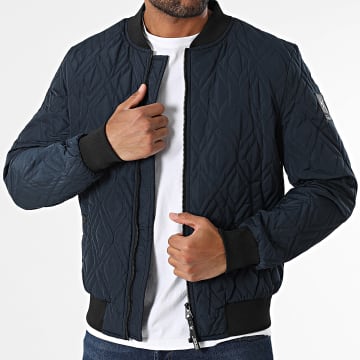 Kymaxx - Giacca bomber blu navy