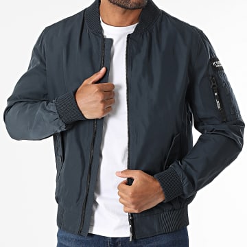 Kymaxx - Giacca bomber blu navy