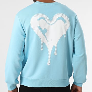 KZR - Sudadera azul claro de cuello redondo